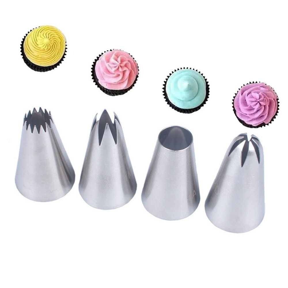 Buy 4 Pcs Large Icing Piping Nozzle Russian Pastry Tips - ALLMYWISH.COM