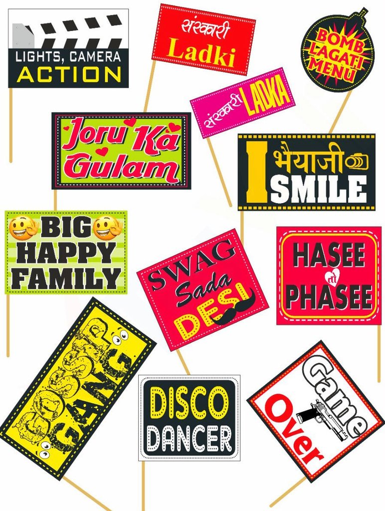 Buy 2 Sets of 12 Pc Funny Party Photo Booth Props Craft Item - ALLMYWISH.COM