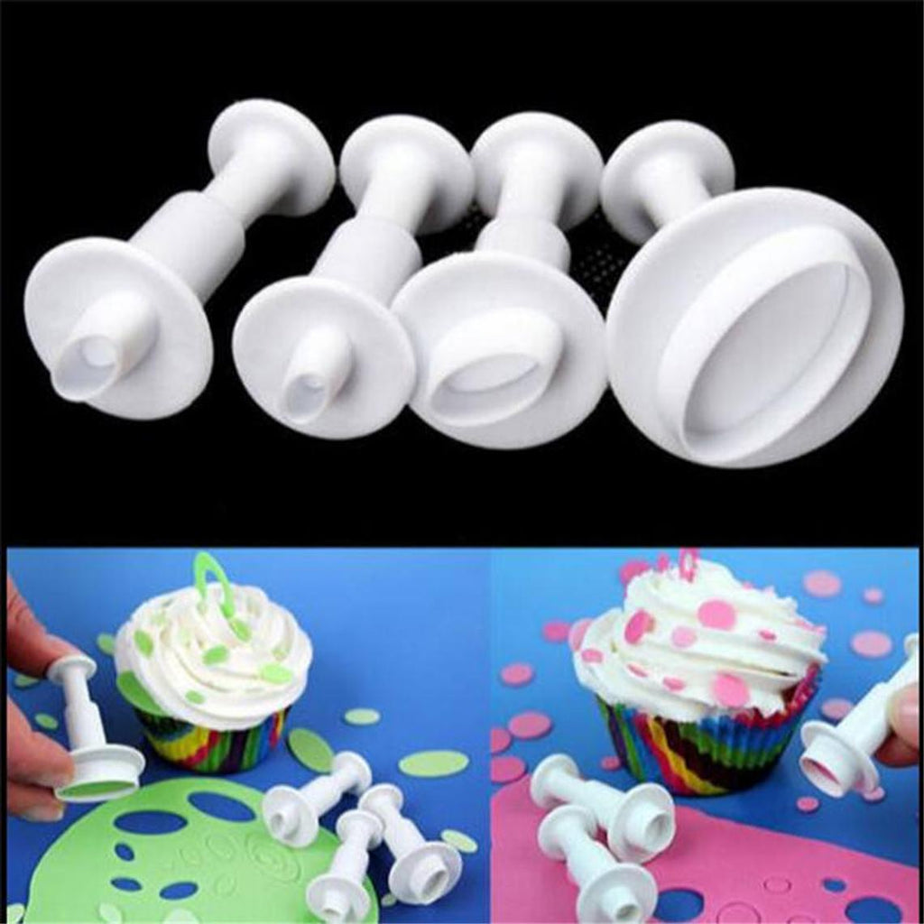 Buy 4 Pcs/Set Oval Shape Cutter Plunger /Cake Decorations Tools - H01230