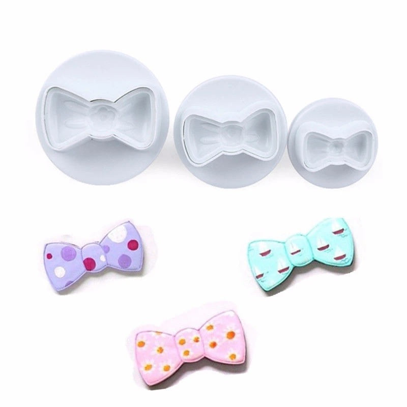 Buy 3 Pcs Butterfly Tie Plunger Cutter Cake Decorations Tools - ALLMYWISH.COM