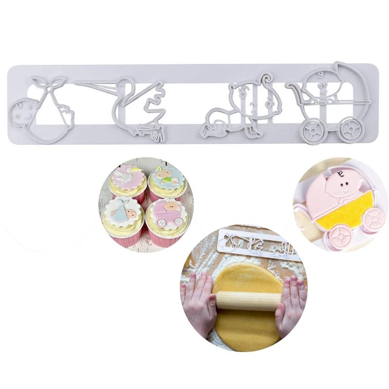 Buy BABY SHOWER THEME Plastic Fondant Cutter Cake Mold - ALLMYWISH.COM
