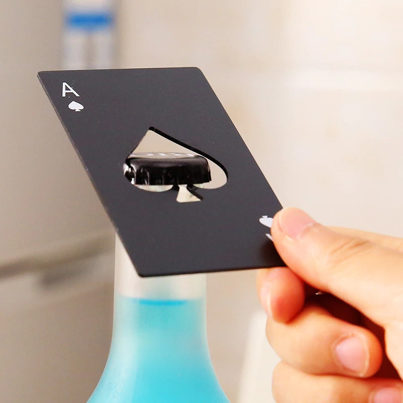 Buy 1 Pc - Steel Card Shape Bottle Opener (Black) Online
