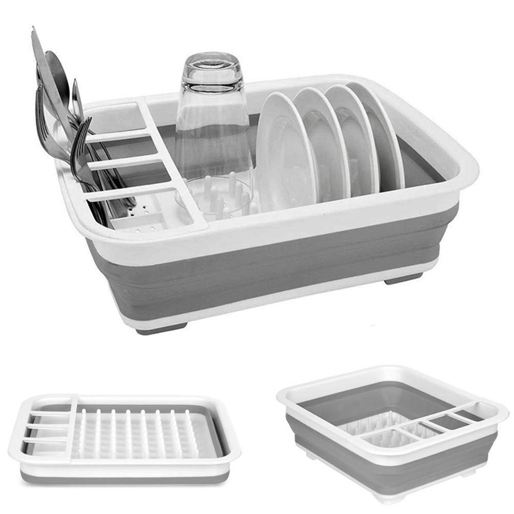 Buy Collapsable Dish Drying Rack Portable Dish Drainer Dinnerware Organizer  - H01310