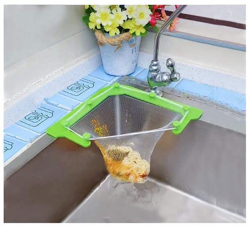 Buy Triangular Hanging Sink Strainer With 30 Net Bag Online - ALLMYWISH.COM