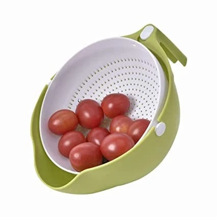 Buy Multi-Functional Washing Fruits and Vegetables Bowl & Strainer with Handle - H01319