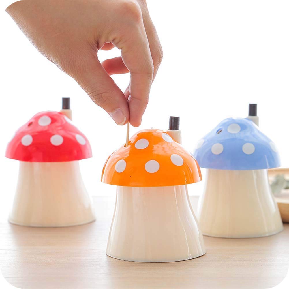 Buy 2 Pcs - Mushroom Shape Automatic Toothpick Holder Box Online