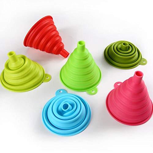 Buy 2 Pcs - Silicone Collapsible Funnel Kitchen for Flexible Extension Online
