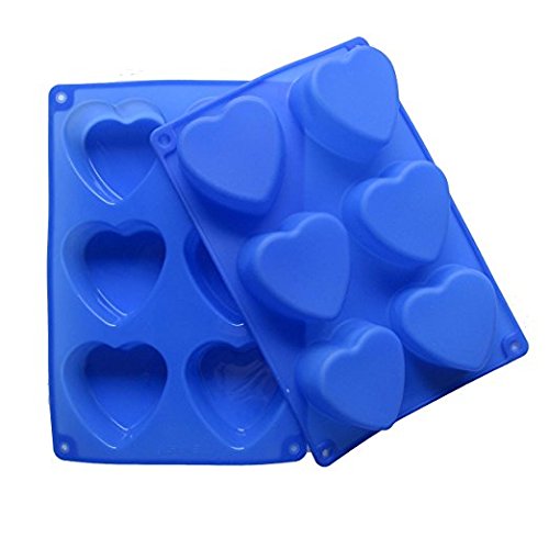 Buy  6 Cavity Silicone Heart Shape Baking Mould Online - ALLMYWISH.COM