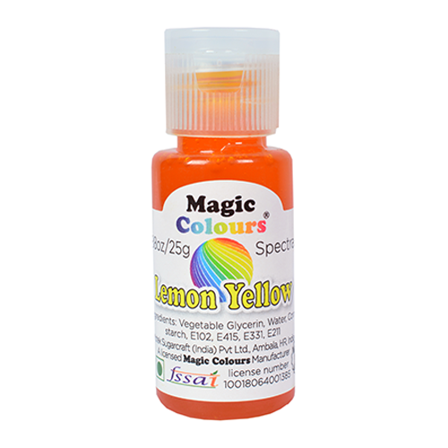 Buy Magic Gel Edible Colour (  Lemon Yellow Color , 25gm , Pack of 1 ) Online