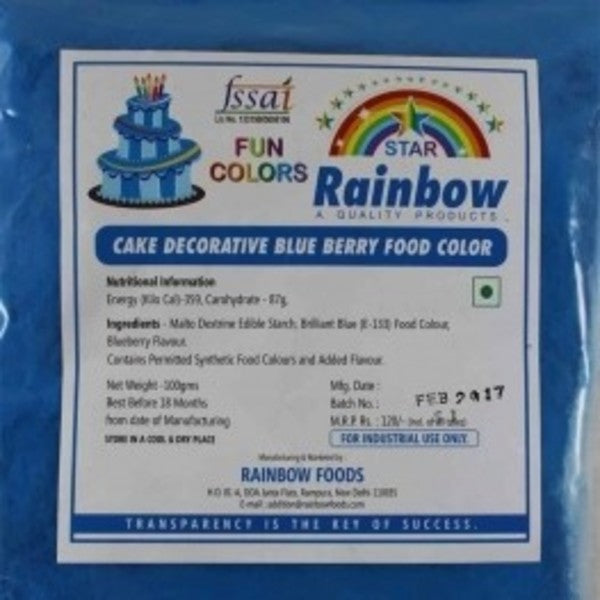 Buy Rainbow Powder Food Color - Blue Berry Online -  ALLMYWISH.COM