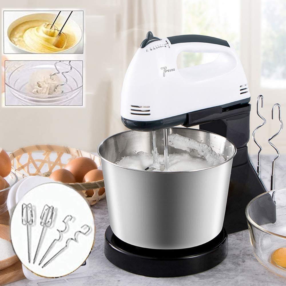 Buy High Speed Hand Mixer Blender with Stainless Steel Bowl and Table Stand Online