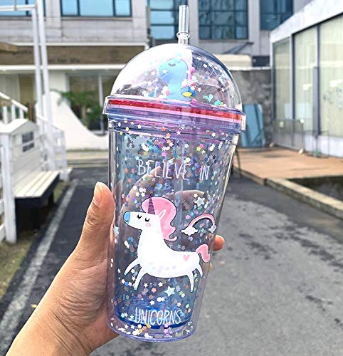 Buy 500ml Unicorn Acrylic Ice Jar Vacuum Flask/Water Bottle/Mason Jar/Sipper - H01543