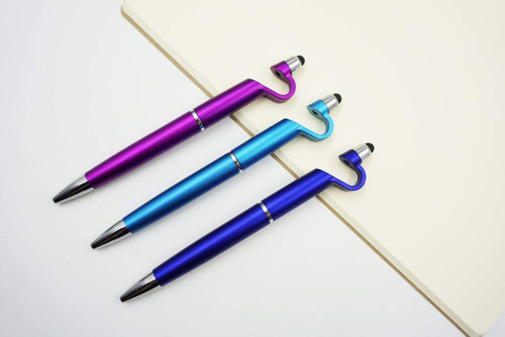 Buy 5 Pcs - Universal 3 in 1 Stylus Writing Pen Mutipurpose with Mobile Stand Online