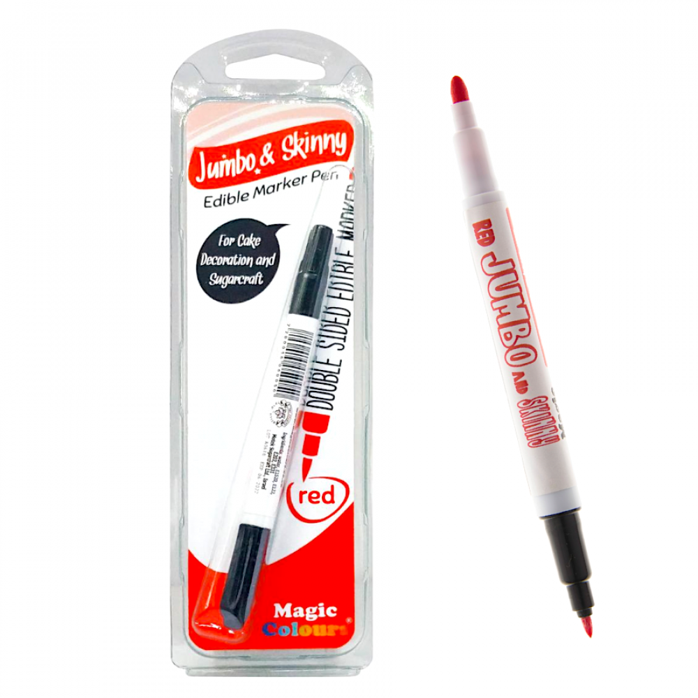 Buy Red Edible Marker Jumbo & Skinny - Magic Colours Online - ALLMYWISH.COM