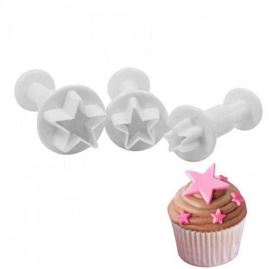 Buy Star Shape Plunger Cutter Set of 3 Pieces Online - ALLMYWISH.COM