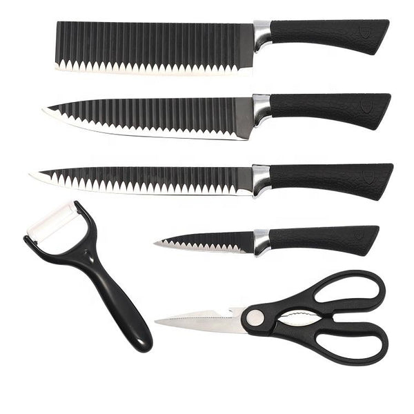 Buy Stainless Steel Knife Set With Chef Peeler And Scissor (6 Pieces) Online