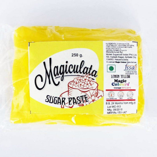 Buy Lemon Yellow Sugar Paste (250 Gm) - Magiculata Online - ALLMYWISH.COM 