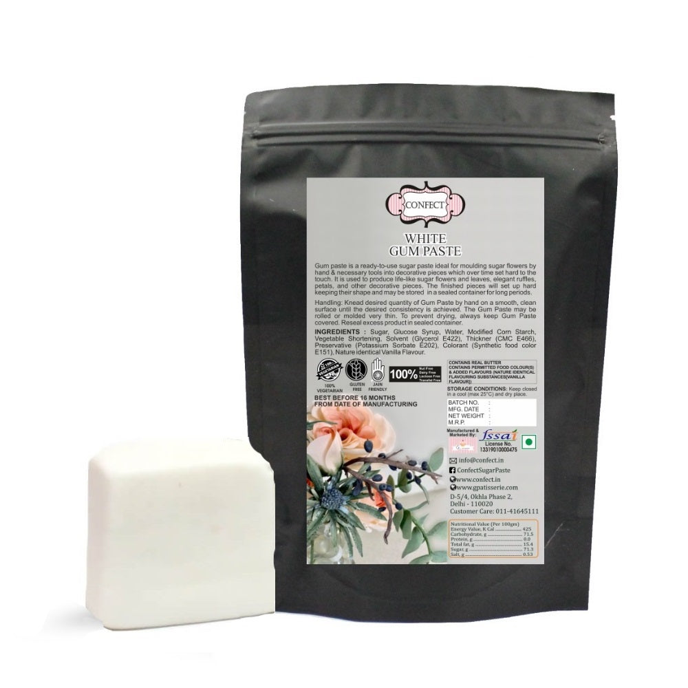 White Gum Paste (1 Kg) - Confect Online - ALLMYWISH.COM