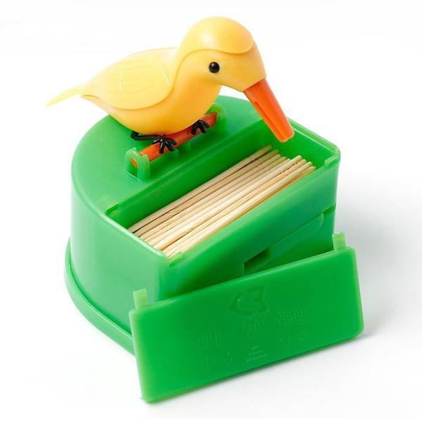 Buy Portable Automatic Bird Toothpick Storage Box Online at ALLMYWISH.COM