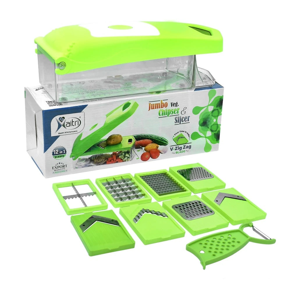 Buy 12-in-1 Jumbo Manual Vegetable Grater, Chipser and Slicer Online