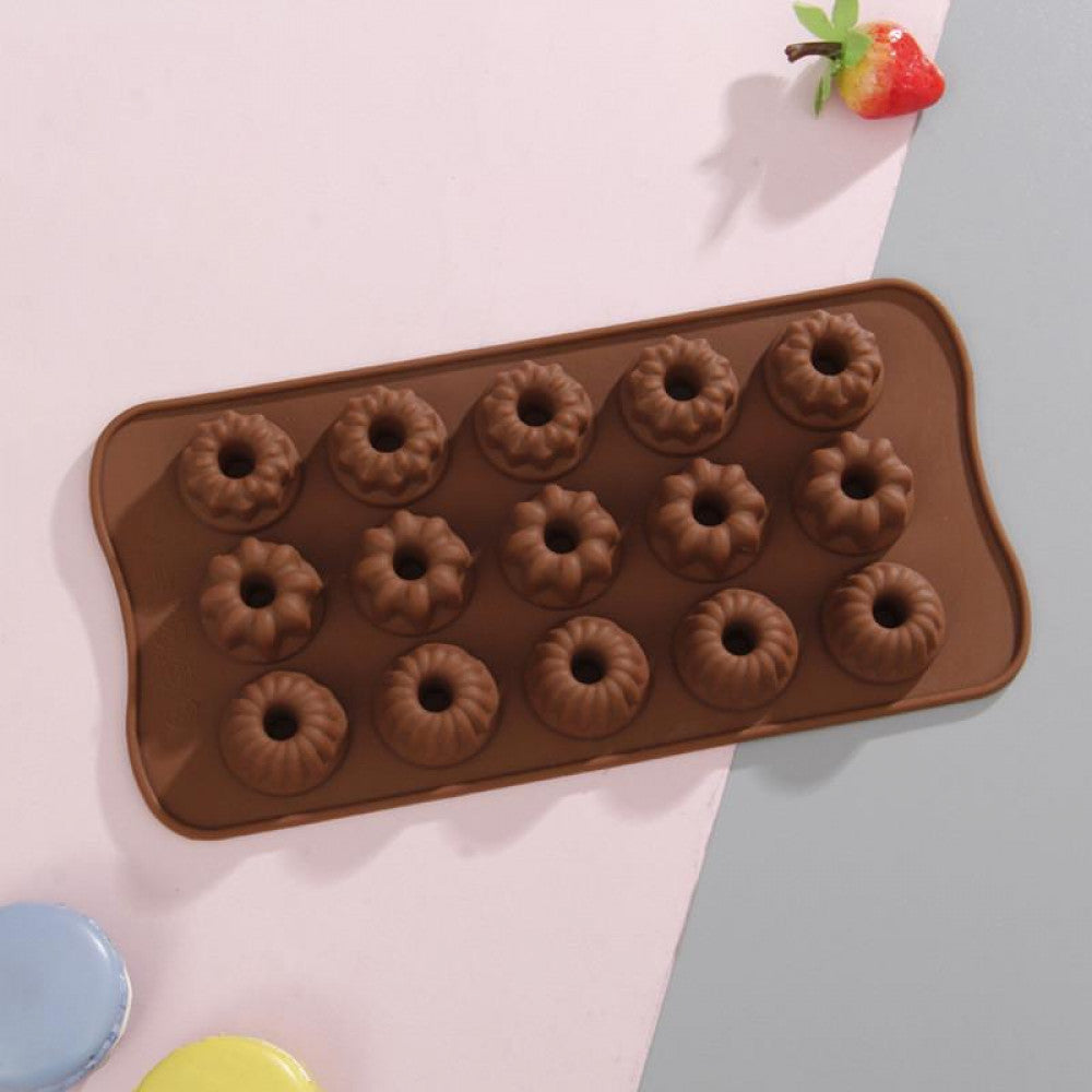 Buy 3 Design Donut Shape Silicone Chocolate Mould ( 1 Pc ) Online