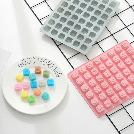 Buy 48 Grid Alphabets Numbers Silicone Chocolate Mould Online