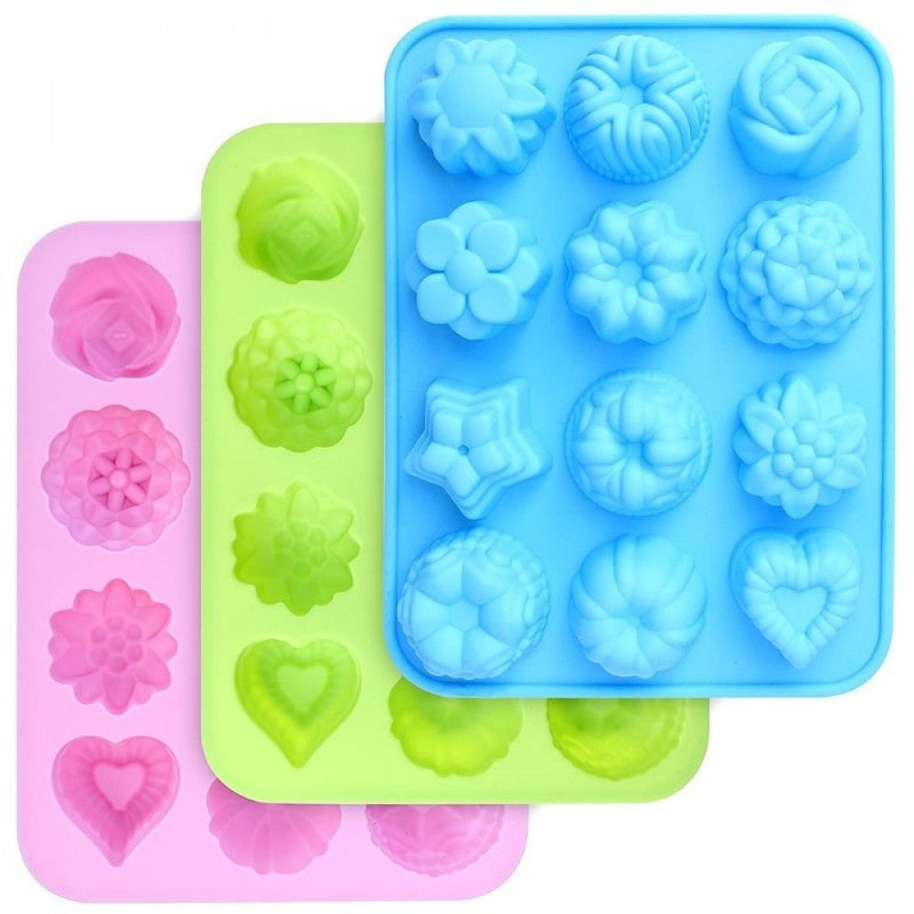 Buy Assorted Shapes 12 Cavity Silicone Mould Online at ALLMYWISH.COM