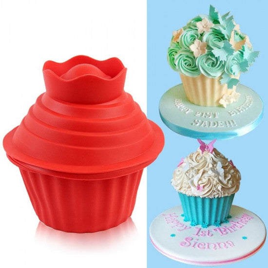 Buy Jumbo Cupcake Shape Silicone Cake Mould Online at ALLMYWISH.COM