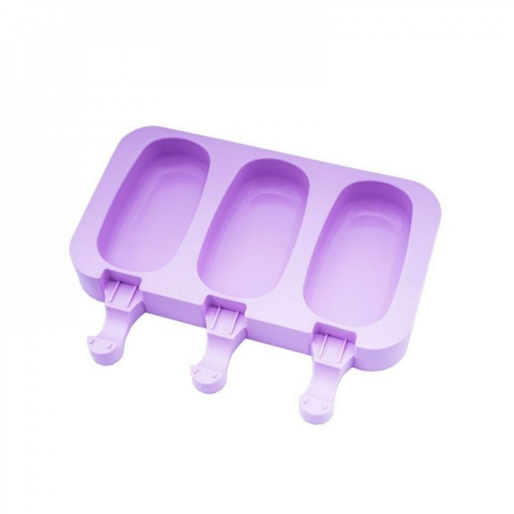 Buy Oval Shape 3 Cavity Silicone Popsicle Mould Online - ALLMYWISH.COM