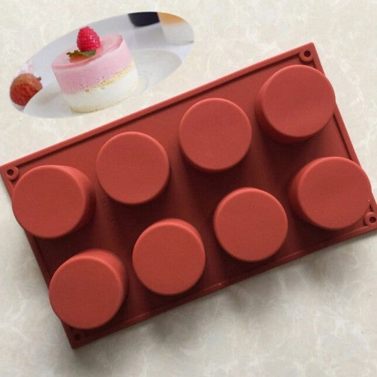 Buy Round Cylinder 8 Cavity Silicone Mould Online at ALLMYWISH.COM