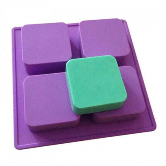 Buy Square Shape 4 Cavity Silicone Mould Online - ALLMYWISH.COM