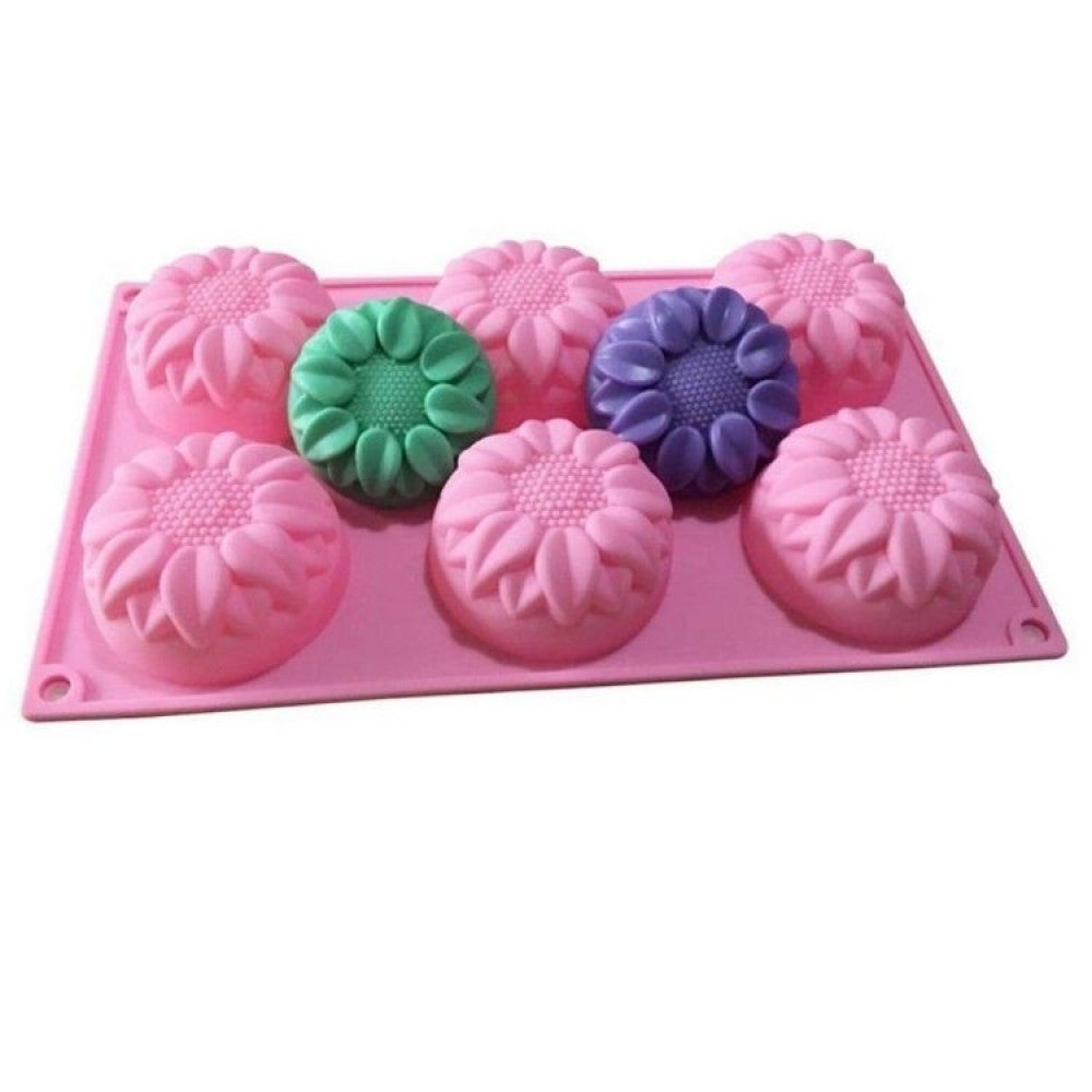 Buy Sunflower Shape 6 Cavity Silicone Mould Online at  ALLMYWISH.COM
