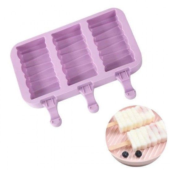 Buy Wave design 3 Cavity Silicone Popsicle Mould  at ALLMYWISH.COM