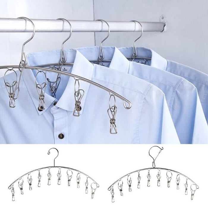 Buy Stainless Steel Drying Rack with 10 Clips ( 1 Pc ) at ALLMYWISH.COM