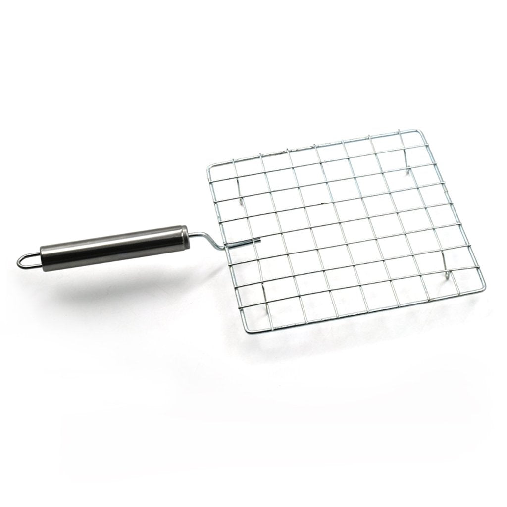 Buy Square Stainless Steel Barbecue Grill with Steel Handle Online