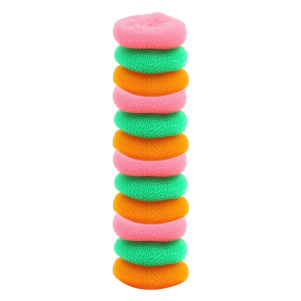 Buy Plastic Scrubber Round Nylon Scrubbers Small Size (Pack of 12)