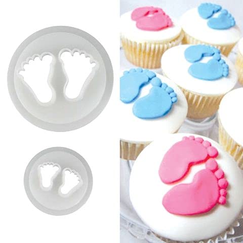 Buy Baby Feet 2 Pc Mini Plastic Fondant Cutter Set Online