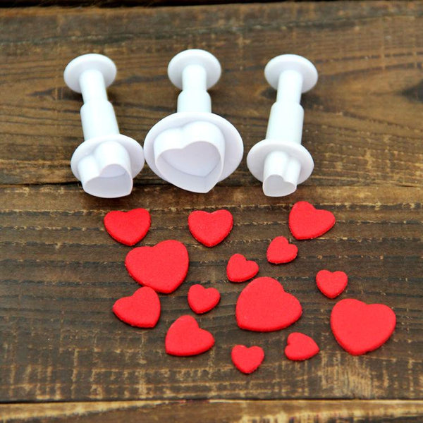 Buy 3 Pcs Heart Plunger Cutter Online | ALLMYWISH.COM