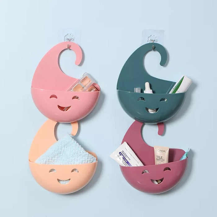 Buy 1 Pc Wall Mounted Hanging Storage Basket (Random Color) 