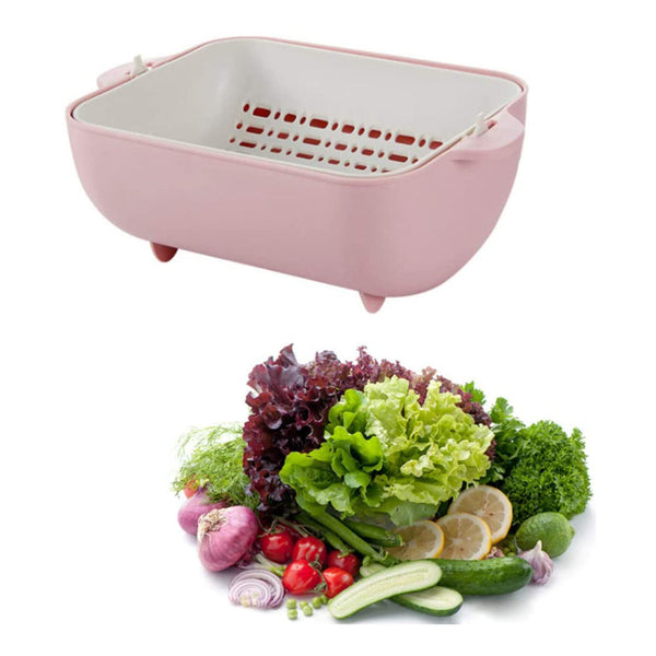 Buy Multifunctional Double Layer Rotatable Strainer Bowl ALLMYWISH.COM