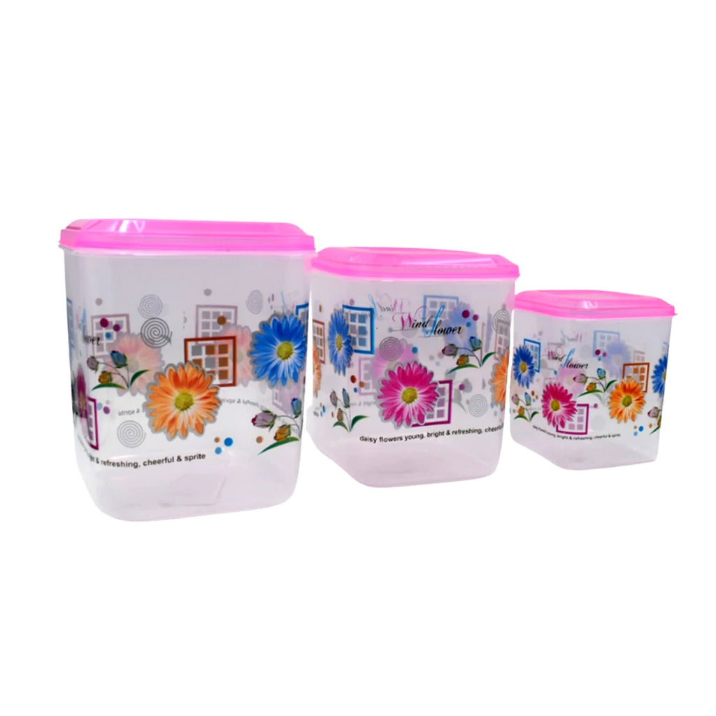 3 Pcs - Plastic Storage Kitchen Container - H03042