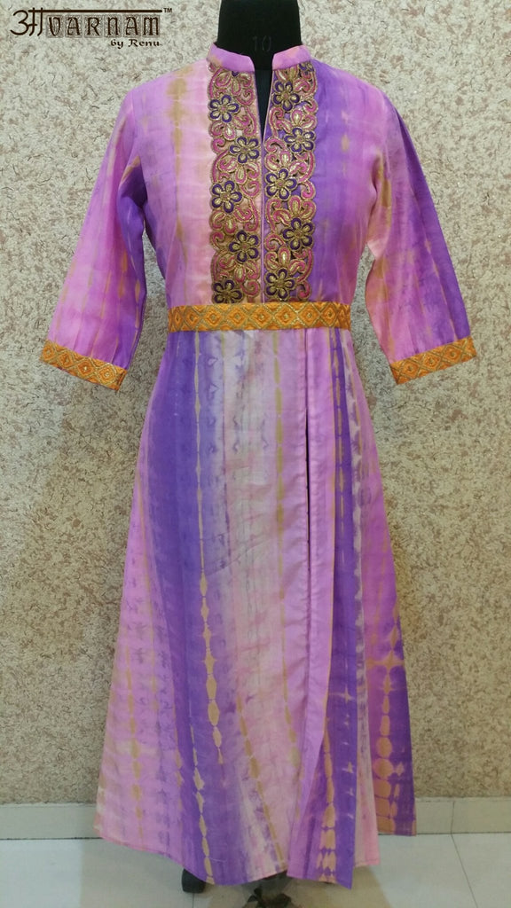 Aavarnam By Renu - Multi Colored Embroidered Dress - K00501 - ALL MY WISH