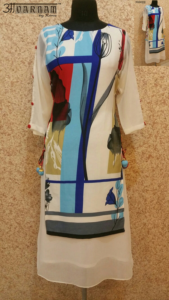 Aavarnam By Renu - Multi Color Long Kurti - EGVRK00533 - ALL MY WISH