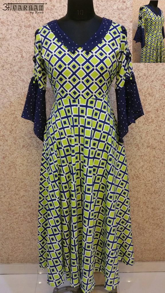 Aavarnam By Renu - Flared Maxi Dress - EABRK00651 - ALL MY WISH