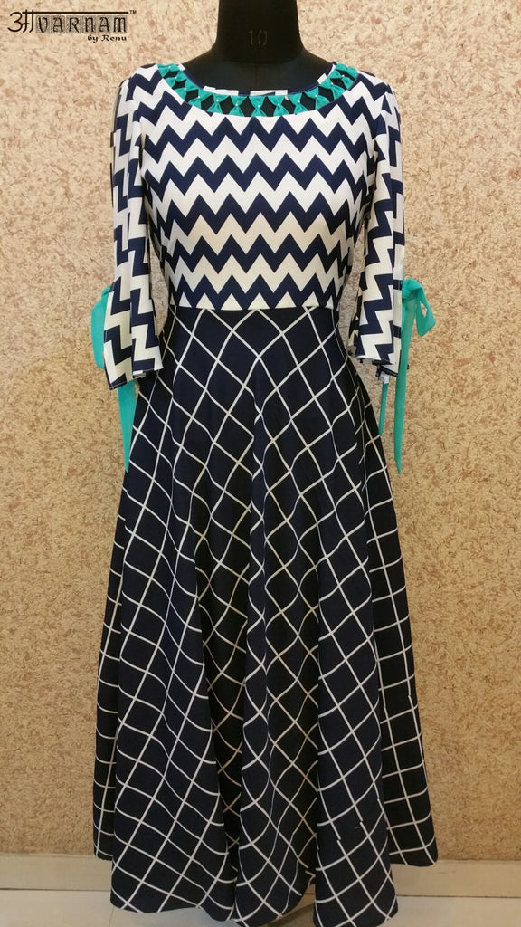 Aavarnam By Renu - Flared Maxi Dress - EIBRK00653 - ALL MY WISH