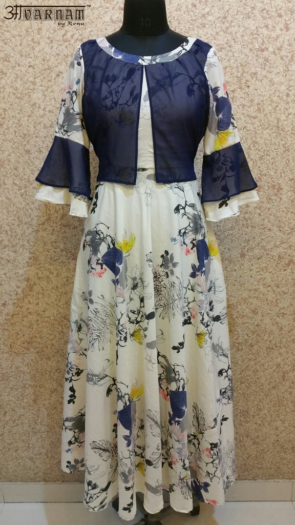 Aavarnam By Renu - Flared Maxi Dress - EIVRK00673 - ALL MY WISH