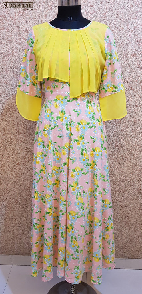 Aavarnam By Renu - Flared Maxi Dress - EBVRK00684 - ALL MY WISH