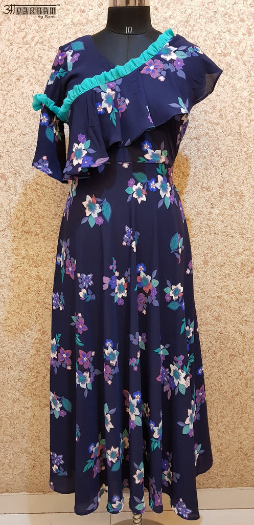 Aavarnam By Renu - Flared Maxi Dress - GVVVRK00687 - ALL MY WISH