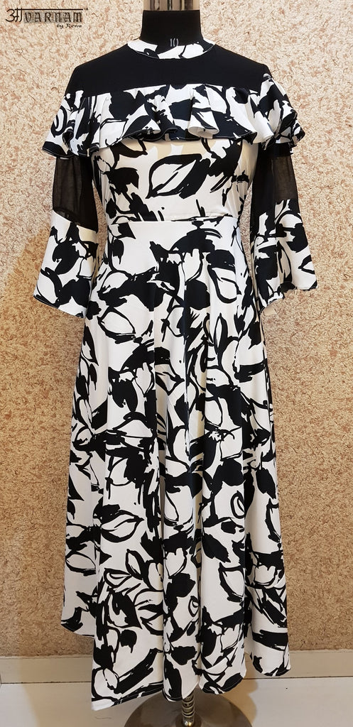 Aavarnam By Renu - Flared Maxi Dress - EIVRK00689 - ALL MY WISH