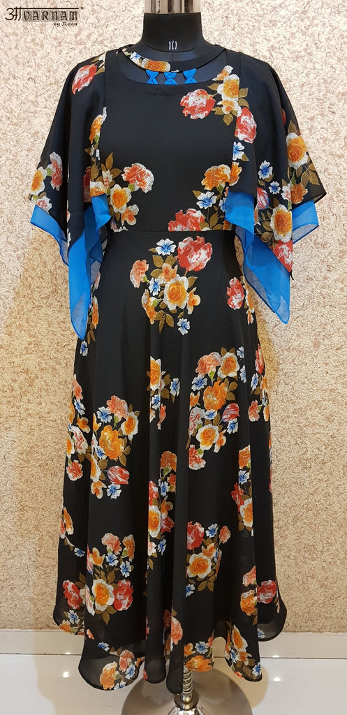 Aavarnam By Renu - Flared Maxi Dress - ETVRK00693 - ALL MY WISH